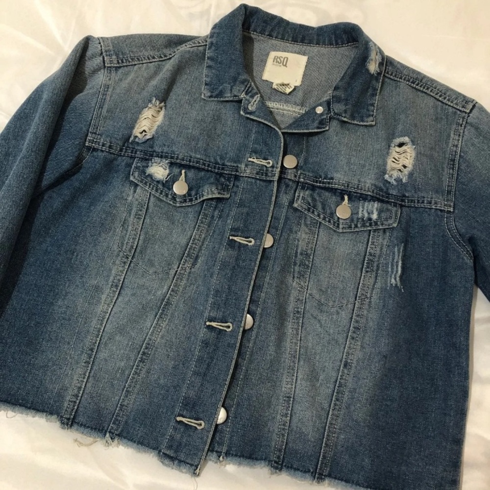 Distressed Denim Jacket - Picture 6 of 8